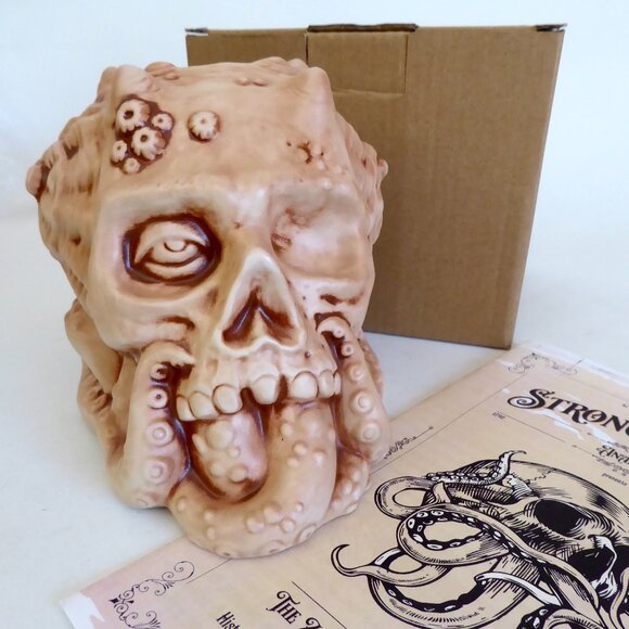NEW SIGNED 2021 DOUG HORNE ZOMBIE KING SKULL 1st EDITION STRONGWATER TIKI MUG - Picture 1 of 11